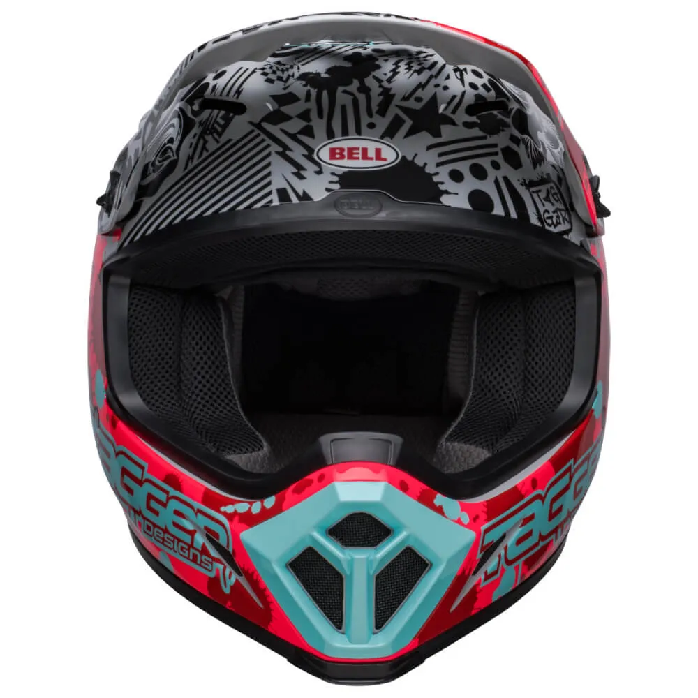 Bell MX-9 MIPS Helmet Tagger Splatter Gloss Bright Red / Grey
