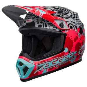Bell MX-9 MIPS Helmet Tagger Splatter Gloss Bright Red / Grey