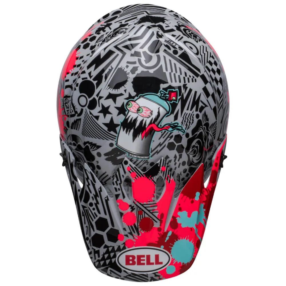 Bell MX-9 MIPS Helmet Tagger Splatter Gloss Bright Red / Grey