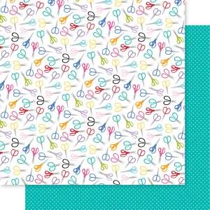 Bella Blvd - Let's Scrapbook! Collection - 12x12 Single Sheets - Cut It Up / BB2851