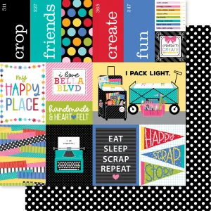 Bella Blvd - Let's Scrapbook! Collection - 12x12 Single Sheets - Let's Scrapbook! Daily Details / BB2858
