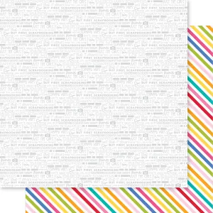 Bella Blvd - Let's Scrapbook! Collection - 12x12 Single Sheets - Scrappy Talk / BB2855