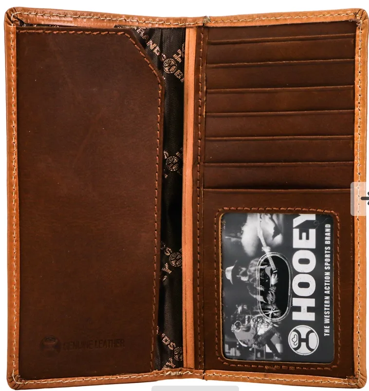 BGHW009--TN Rodeo Wallet - Hooey- "Anhalt" Hand-Tooled Floral Leather