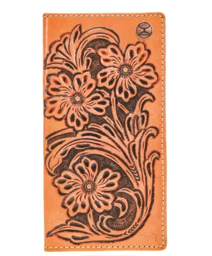 BGHW009--TN Rodeo Wallet - Hooey- "Anhalt" Hand-Tooled Floral Leather