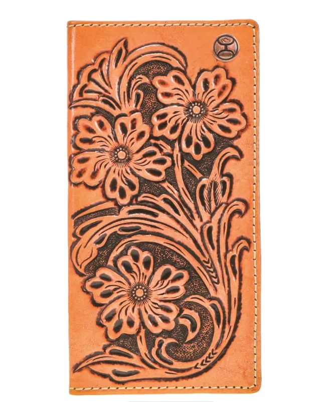 BGHW009--TN Rodeo Wallet - Hooey- "Anhalt" Hand-Tooled Floral Leather