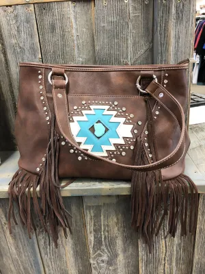 BGMW841G-8317CF Purse - Aztec Collection w/Turq Stone