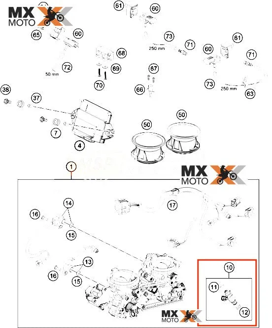 Bico Injetor De Combustível Original KTM 990 ADV 2006 a 2013  - 61041023044