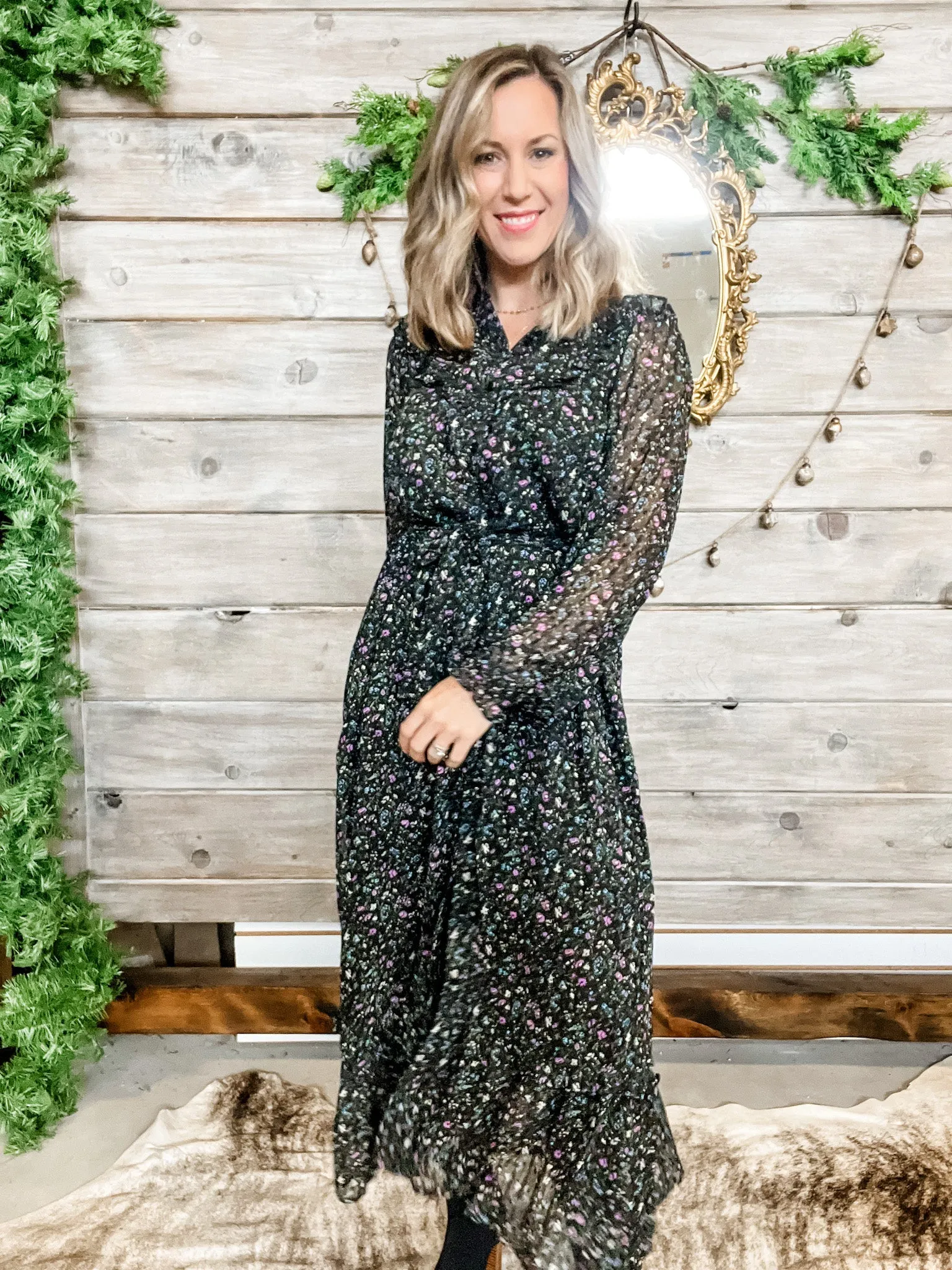 Black Elise Prairie Dress