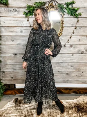 Black Elise Prairie Dress