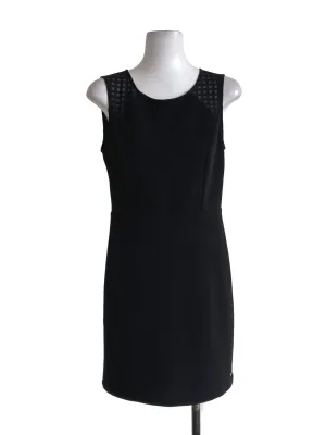 Black Textured Shift Dress