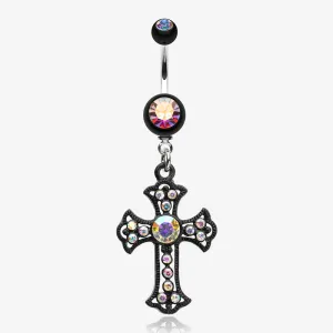Blackline Opulent Cross Belly Button Ring