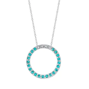 Blue Breeze - 18K White Gold Natural Paraiba Tourmaline Pendant