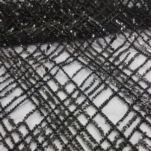 Bridal Lace Fabric Black 130cm