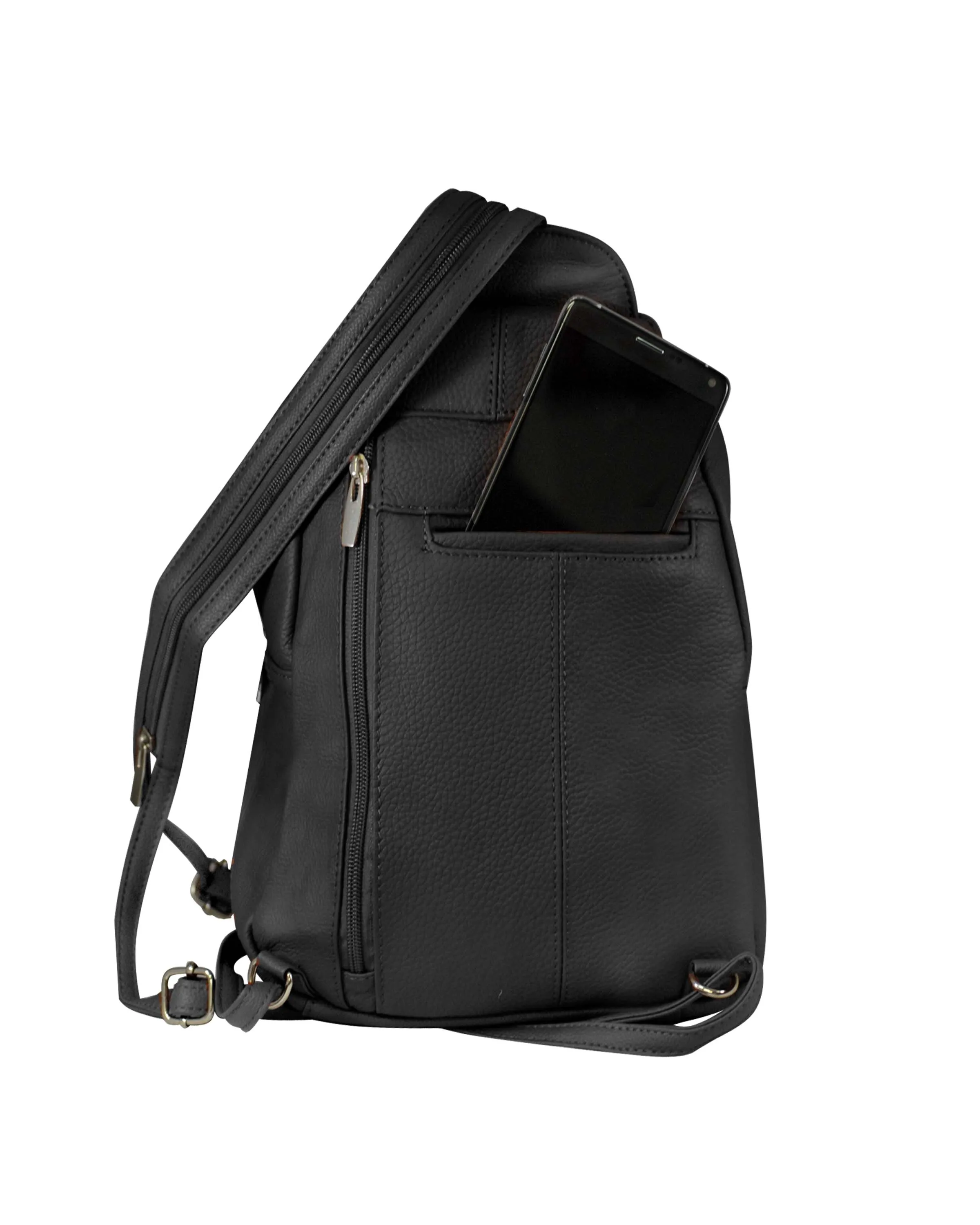Brown cowhide leather back pack