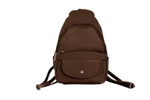 Brown cowhide leather back pack