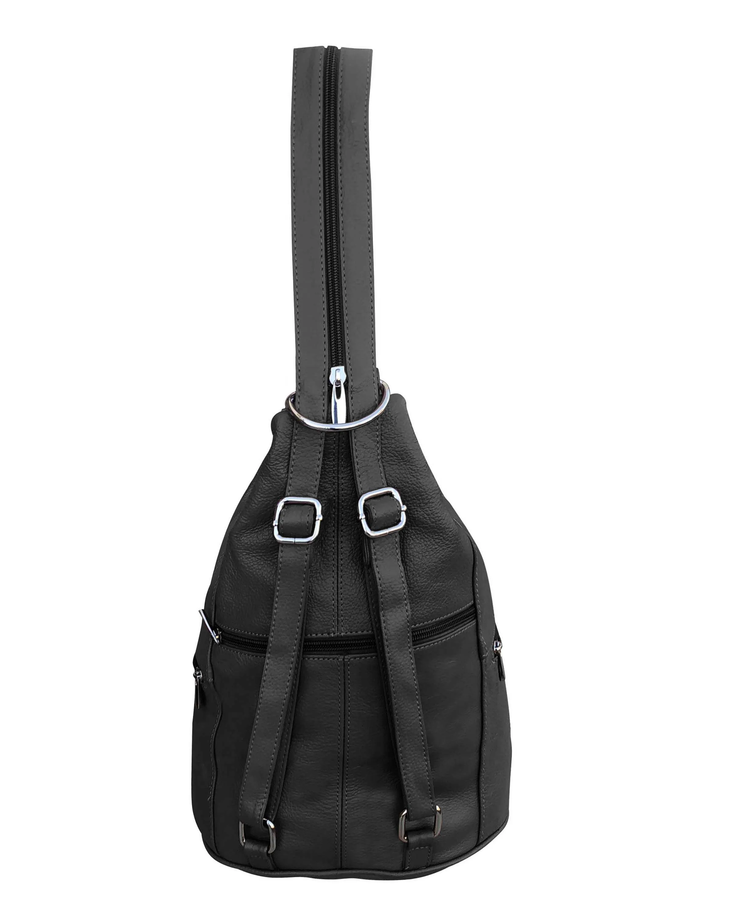 Brown cowhide leather backpack