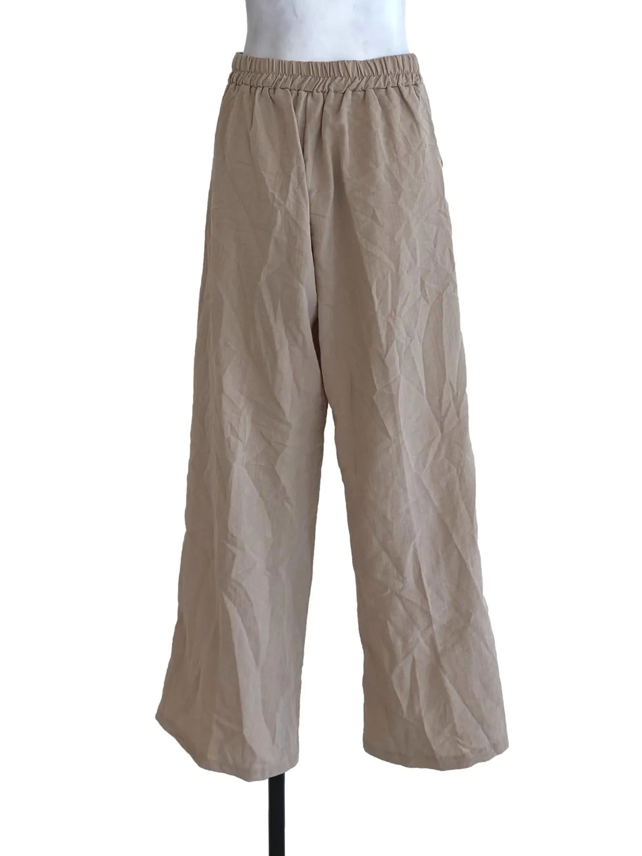 Brown Textured Pants