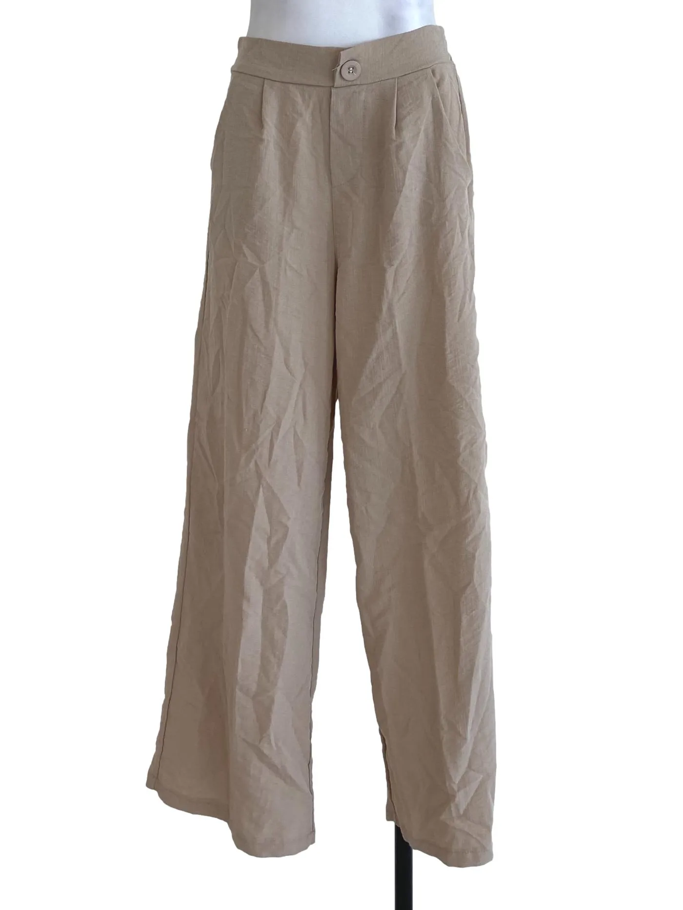 Brown Textured Pants