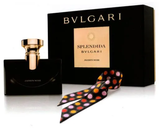 BVLGARI Splendida Jasmin Noir Perfume Set For Women - EDP 100 ml   Scarf