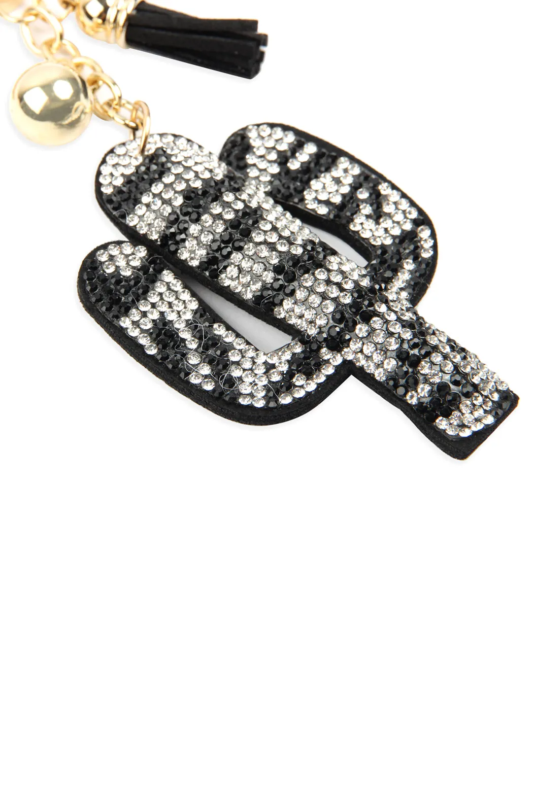 CACTUS RHINESTONE KEYCHAIN