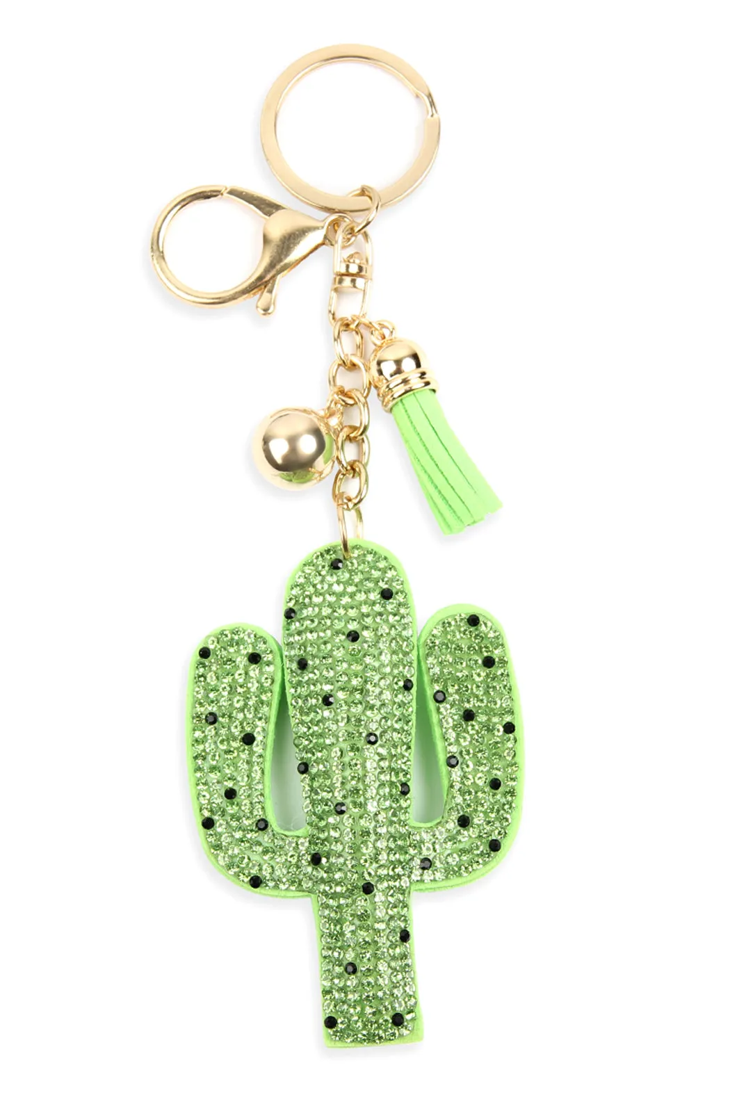 CACTUS RHINESTONE KEYCHAIN