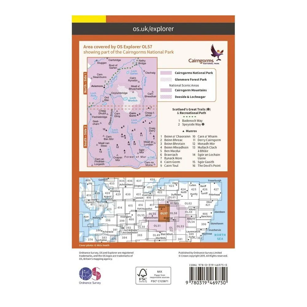 Cairn Gorm and Aviemore - OS Explorer Map 57 Active