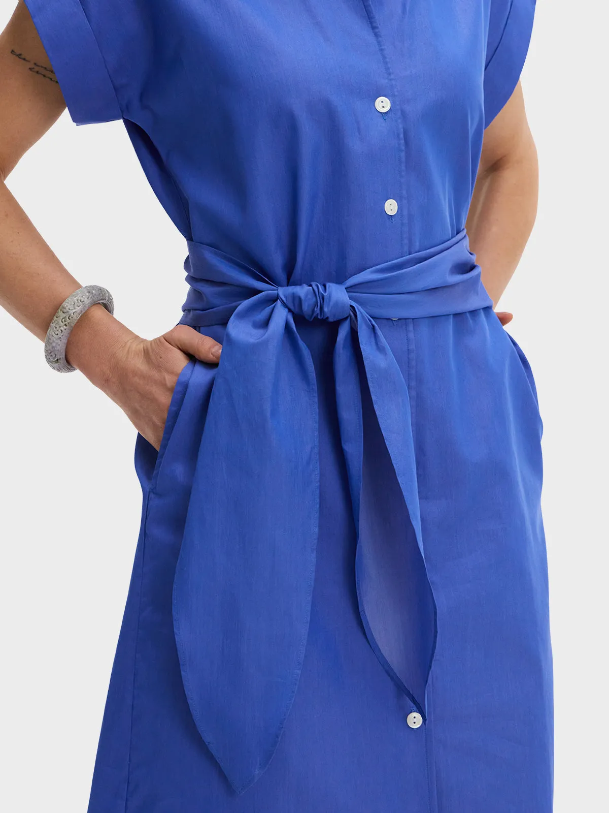 CAP SLEEVE DRESS: BLUE LAGOON (PRE-ORDER)