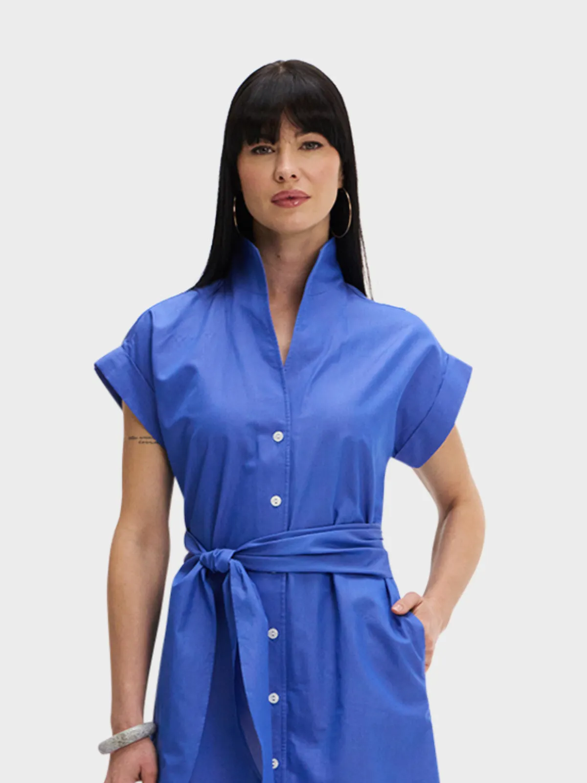 CAP SLEEVE DRESS: BLUE LAGOON (PRE-ORDER)