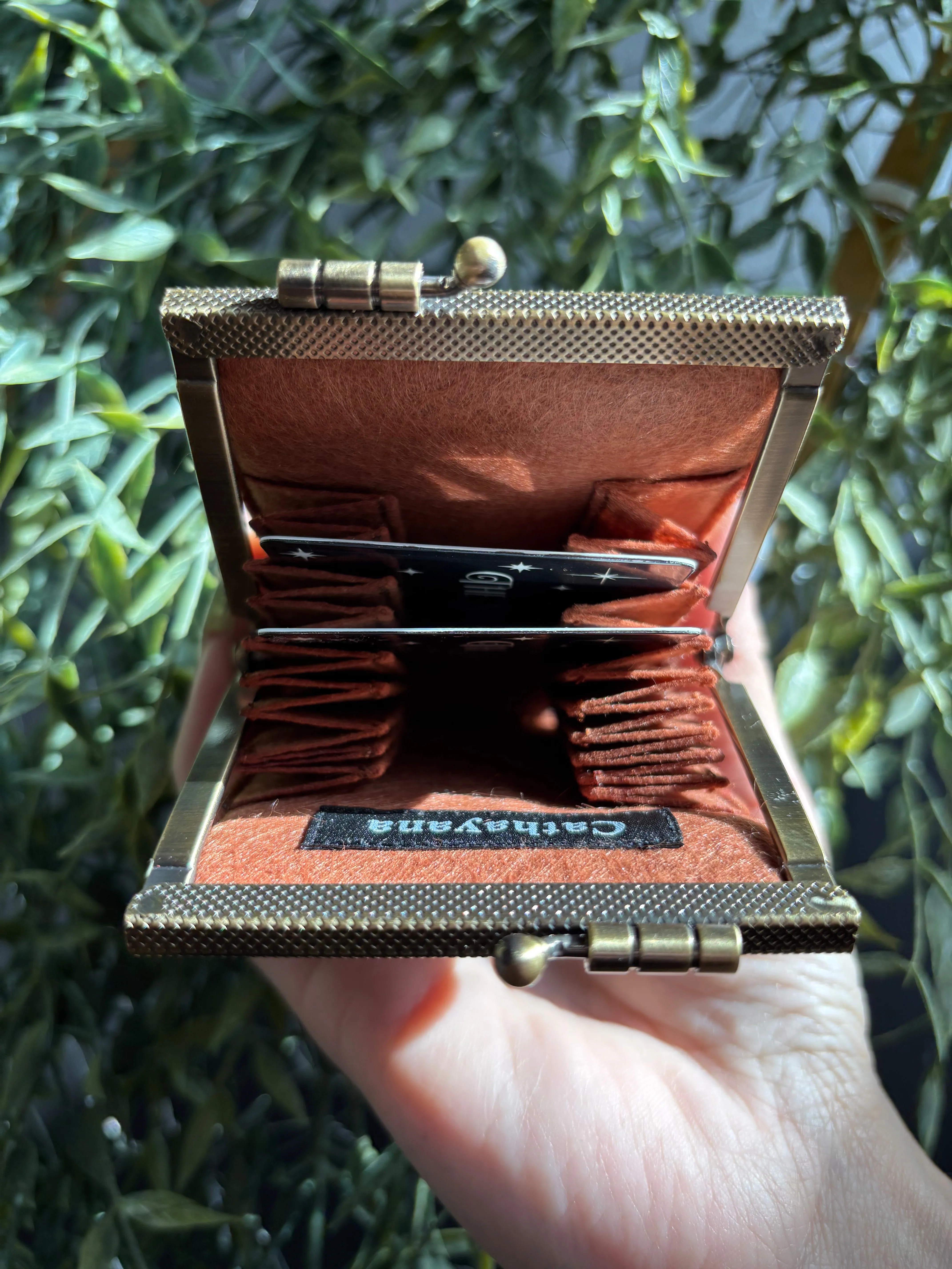 Card Holder   Wallet - Black Peony