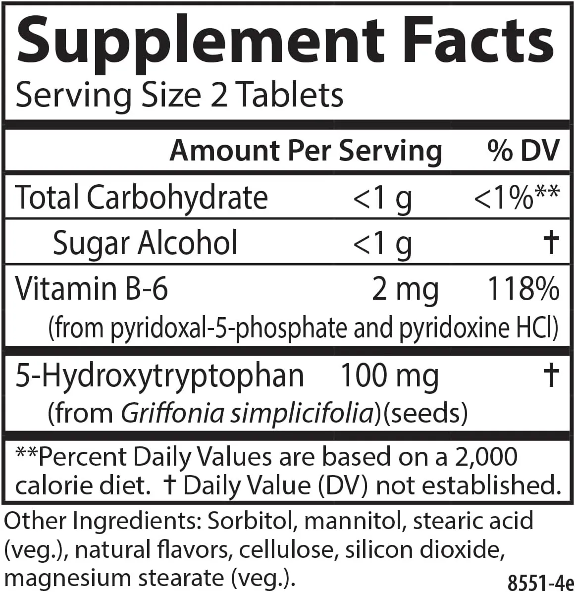 Carlson Healthy Mood 5-htp Elite 50mg Raspberry Chewables, 120 Tablets
