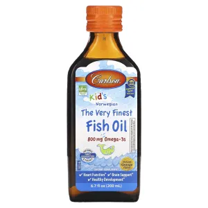 Carlson - Kid's The Very Finest Fish Oil, 800 mg Omega-3s, Norwegian, Sustainably Sourced, Orange, 200 mL