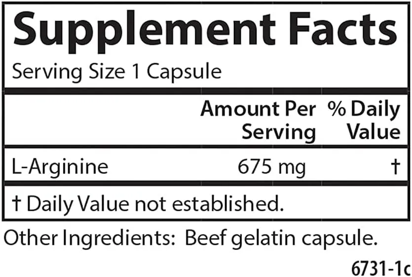Carlson - L-Arginine, 675 mg, Promotes Healthy Circulatory & Cardiovascular System, 90 capsules