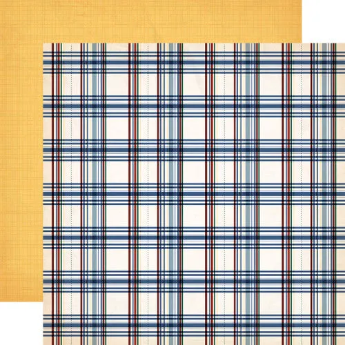 Carta Bella - Gone Fishing - 12x12 Single Sheet / Cast Away Plaid