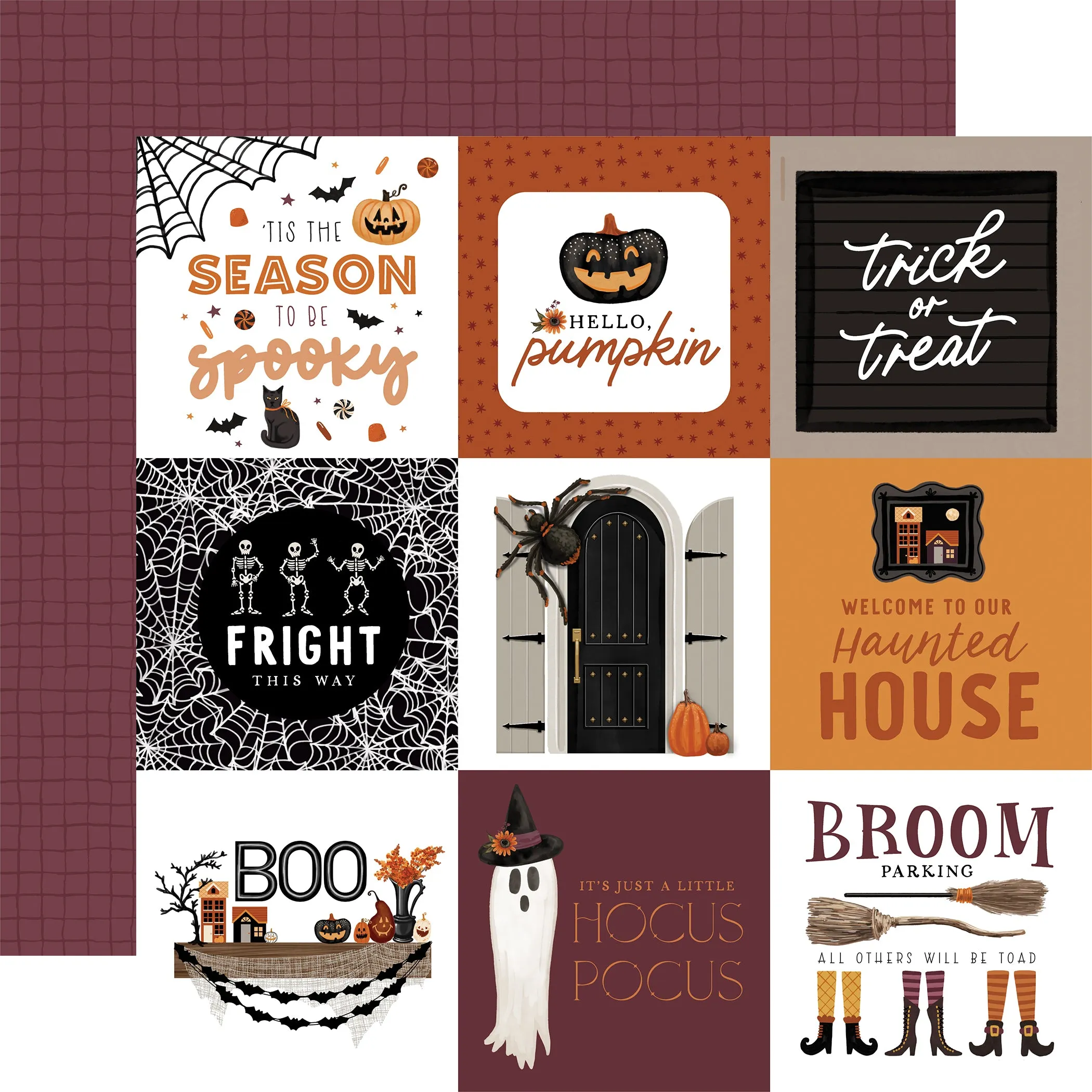 Carta Bella - Halloween - 12x12 Single Sheet / 4x4 Journaling Cards