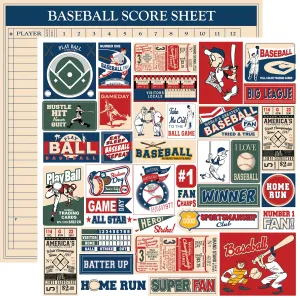 Carta Bella - Home Run - 12x12 Single Sheet / Multi Journaling Cards