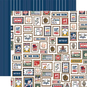 Carta Bella - Home Run - 12x12 Single Sheet / Number One Fan