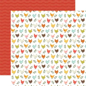 Carta Bella - Sunflower Summer - 12x12 Single Sheet / Chicken Friends