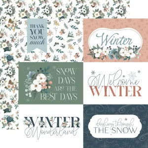 Carta Bella - Winter Wonderland - 6x4 Journaling Cards - 12x12 Patterned Paper