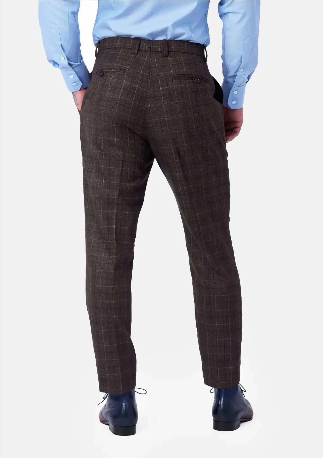Cedar Brown Flannel Windowpane Pants