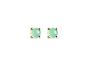 Chrysoprase Cabochon Studs