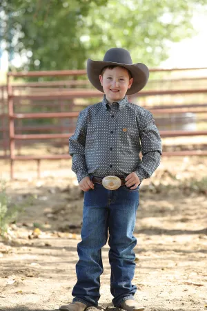 CLMTW7060292 Cinch L/S Shirt Boys Print