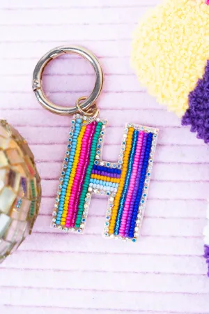 Color Your World 'H' Initial Keychain