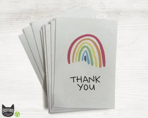 Colorful Rainbow Thank You Cards - 24 Note Cards with Envelopes
