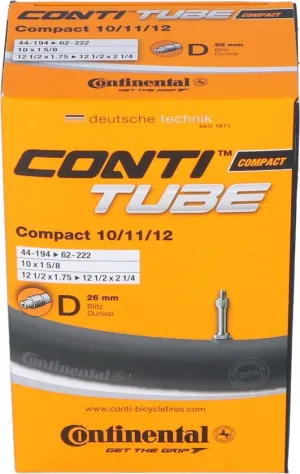 Continental Compact 10" / 11" / 12" Inner Tube - Dunlop Valve