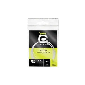 Cortland 5X Nylon Tapered Leader-2 Pack