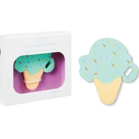 C.R. Gibson Silicone Baby Teether- Ice Cream