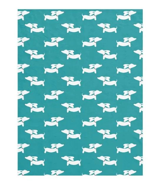 Dachshund Patterned Blanket