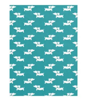 Dachshund Patterned Blanket