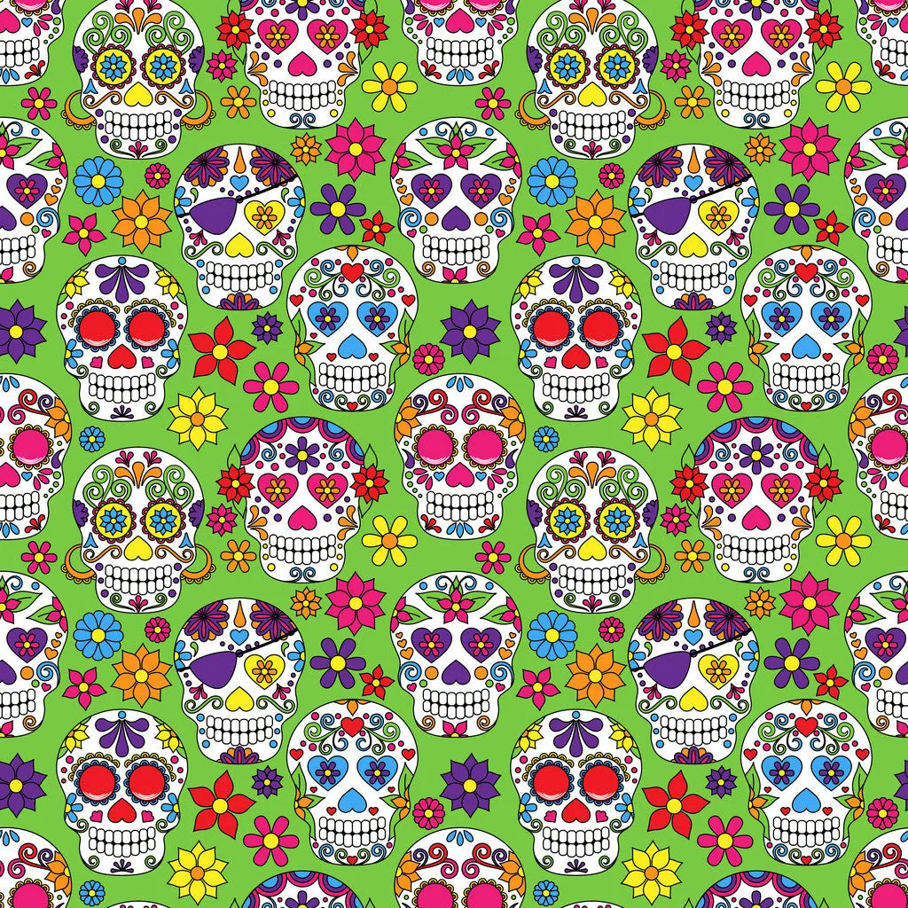 Dead Skulls Adhesive Vinyl Sheet