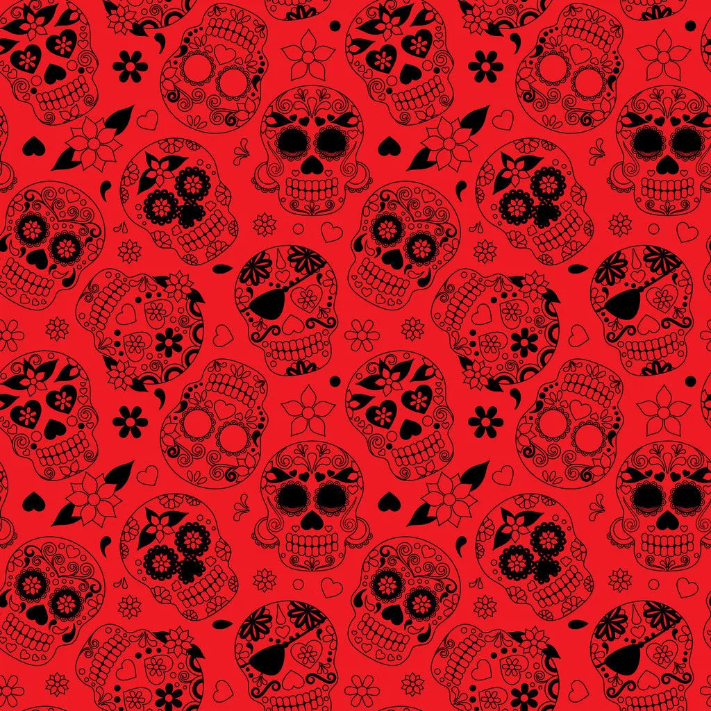 Dead Skulls Adhesive Vinyl Sheet